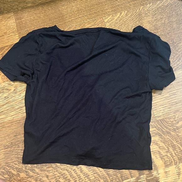 Aritzia cropped button up cardigan super stretchy top barely worn if ever - Picture 3 of 3